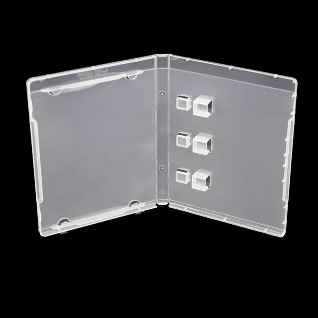 14mm Thick Transparent Plastic Storage Case for USB Blu-ray CD DVD Heavy Duty Protective Organizer Box