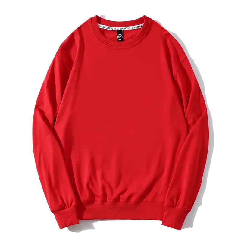 Cotton Blank Crewneck Plain Sweatshirts Original Materialien Sweater Herren Sweat Wear Stickerei O Neck Shirt