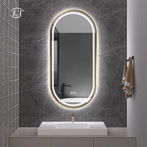 <span class=keywords><strong>Espejo</strong></span> de <span class=keywords><strong>Baño</strong></span> Inteligente Iluminado, Ovalado con Marco, para Colgar en la Pared, <span class=keywords><strong>Espejo</strong></span> de Maquillaje para Lavabo, con Pantalla Táctil y Luz LED - Product Image 3