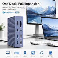 Base de Conexión Thunderbolt 5 16 en 1, 120 Gbps, 140 W PD, 8K+60 Hz, Ethernet 2.5G, USB 10 Gbps