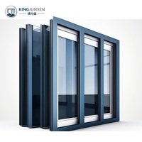 Fenêtres à battants et coulissantes en aluminium résidentielles, design moderne, double vitrage, couleur personnalisée, verre acoustique insonorisant