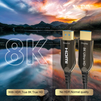 Câble HDMI Optique Actif 8K en Gros, 48 Gbit/s Haute Vitesse, 8K60Hz, EARC, Longue Portée, Coque en Alliage de Zinc, Gaine TPE pour TV