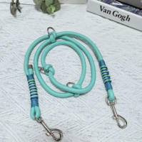 Laisse pour chiens OEM d'usine, accessoires pour chiens, laisse de chasse super résistante, laisse pour chien de spectacle, laisse mains libres pour chien, laisse 5-en-1 pour chien, avec quincaillerie violette