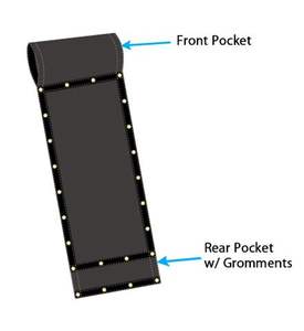 Kit de rouleau de bâche manuel <span class=keywords><strong>à</strong></span> manivelle pour benne de camion benne <span class=keywords><strong>à</strong></span> ordures avec bâche en maille PVC 7' x 14' (double poche) - Product Image 4