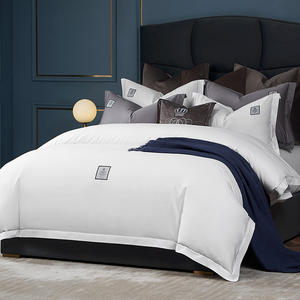 Juego de cama de lujo de EE. UU., Sábana King bordada de algodón 100% y colcha para el hogar, juego de colcha de alta calidad para el hogar del Hotel - Product Image 2