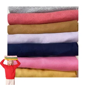 Soft Fleece Dying CVC Cotton French Terry Solid Knit Fabric For Hoodie And Sweater Brushed French Terry Fabric