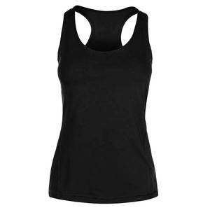 Ropa Deportiva duradera para mujer, prendas de entrenamiento para correr, Yoga, espalda cruzada, Color negro, camisetas lisas sin mangas - Product Image 1