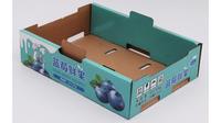 Boîte cadeau écologique en carton ondulé personnalisé avec gaufrage pour fruits, avec trous d'aération, vente en gros