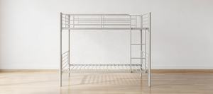 Lit superposé en métal commercial, double sur double, cadre en acier vert, résistant, capacité de charge 300 kg, barrières de sécurité, échelle, pour dortoirs d'étudiants, hôtels - Product Image 4