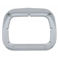 Lunette de phare 7x6 avec remplacement chromé de bande lumineuse à LED ambre de 6 "pour lumière 7X6