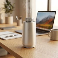 Diffuseur d'arômes portable en aluminium pour voiture, rechargeable, sans eau, diffuseur d'huiles essentielles, double usage voiture et maison, machine à parfum écologique