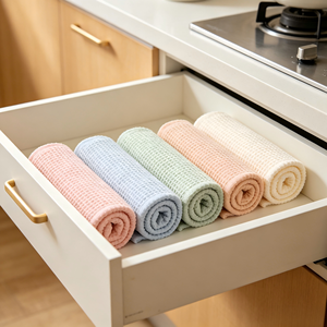 High Density <b>Microfiber</b> Dish <b>Towels</b> Super Water Absorbent Kitchen Wiping Cloth Factory Supply - Product Image 2