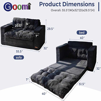 Canapé-lit double pliable Tatami portable en mousse haute résilience compressée, idéal pour les petits espaces – Vente directe usine