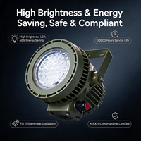 Luminaire LED antidéflagrant certifié ATEX IECEx, haute efficacité énergétique, pour éclairage industriel dans les zones dangereuses