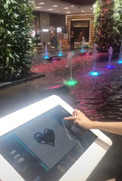 Nouveau style belle LED cascade graphique rideau d'eau numérique