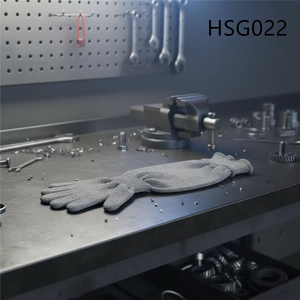 HY, <span class=keywords><strong>Gants</strong></span> de travail <span class=keywords><strong>anti</strong></span>-coupure niveau 5, résistants aux brûlures, pour la manipulation d'outils tranchants, manches de sécurité de 40 cm, HSG021 - Product Image 3