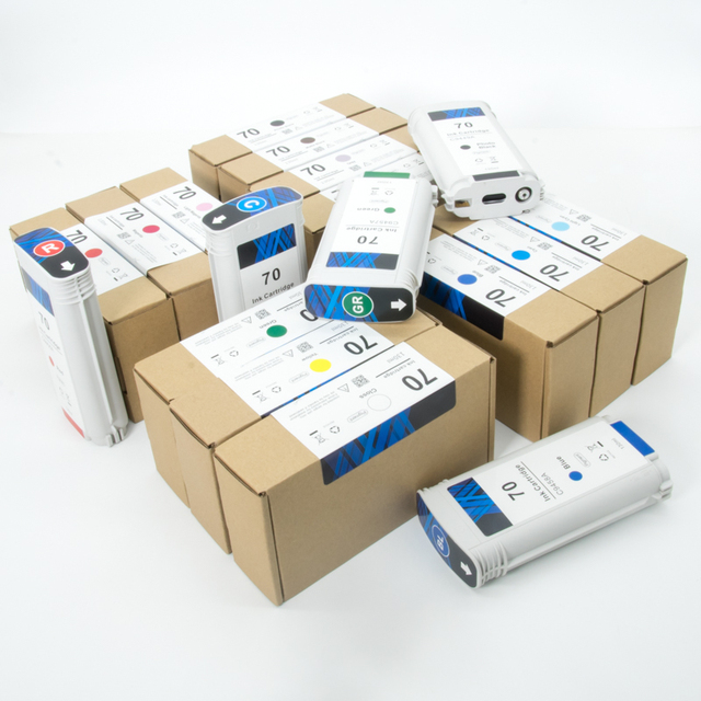HP70 130ml Factory Custom Original Refurbished Ink Cartridge 70 72 Factory Compatible for Designjet Z2100A Z3200A Z5200 Z3100 a