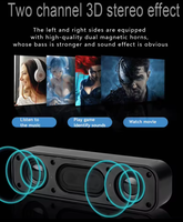 Altavoz USB para ordenador, Mini altavoz de barra de sonido alimentado por USB, altavoz estéreo para ordenador portátil, PC de escritorio, dormitorio y oficina