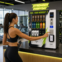 Distributeur automatique de salle de sport 15 sélections, clavier LCD, paiement MDB, distributeur de barres protéinées, boissons sportives et serviettes, 68 kg, CE
