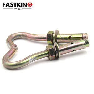 Ancrage à expansion en zinc coloré pour fixation de ventilateur, avec <span class=keywords><strong>crochet</strong></span> et boulon traversant pour manchon de béton - Product Image 3