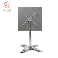 Base de Table pliante en aluminium, cadre de Table à manger pour Restaurant Commercial en plein air, pieds de Table basse chromés en métal
