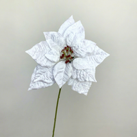 Fleurs de Noël artificielles en poinsettia, directement de l'usine, pour décorations d'arbre de Noël et décorations de table à la maison