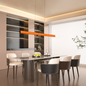 โคมไฟเพดานแบบเส้นตรง ไฟ LED ปรับความสว่างได้ เหมาะสำหรับโต๊ะพูล ไฟสำหรับเกาะกลางห้องครัว โคมไฟระย้าแบบเส้นตรงทันสมัยสำหรับห้องรับประทานอาหาร - Product Image 2