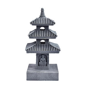 Statue de pagode zen en pierre, sculpture artisanale de la philosophie zen asiatique pour espace de méditation extérieur, décoration de jardin en roche, vente en gros - Product Image 3