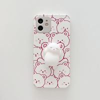 Coque de téléphone portable en cuir à motif de dessin animé, vente en gros d'usine, accessoires personnalisés pour iPhone 12 13 14 15 16 17 Pro Max