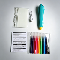 Kit de marqueurs aérographe lavables, ensemble de bricolage pour projets artistiques avec kit de pulvérisation aérographe pour enfants