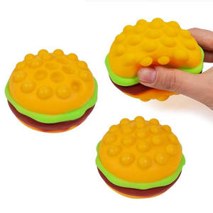 Hot New 3D Hamburger Ball Silicone Squeeze Toy Stress-Relieving <strong>Gadget</strong> for <strong>Kids</strong> Adults Novelty Exhausting Toy - Product Image 5