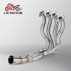 Pour Yamaha FZ8 FZ8N <span class=keywords><strong>FZ8S</strong></span> F Z8 S FZ8N YZF-FZ8 FZ800 Fazer 2010 - 2015 Moto Échappement Escape Tube de liaison intermédiaire 51mm - Product Image 1