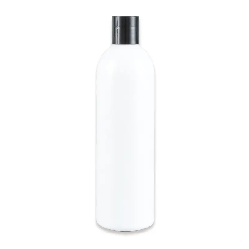 Fabriek Direct Verkoop Witte Heldere 400Ml Huisdier Cosmo Rondes Plastic Fles Met Zwart Witte Gladde Schijfkappen