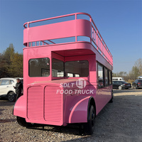 Twee Verdiepingen Tellende Mobiele Foodtruck Met Ijs, Melkthee En Koffiekiosk Voor Street Fastfoodrestaurant Met Rustruimte