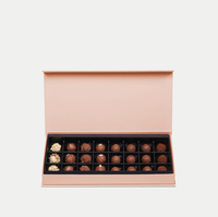 Boîte de 48 emballages alimentaires vides en carton écologique pour bonbons et chocolats, longue boîte cadeau rose pour truffes au chocolat