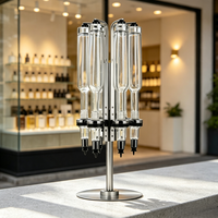 Nouveau design – Distributeur de parfum rotatif pour 6 flacons argentés de 375 ml, idéal pour la présentation de parfums multi-marques lors de mariages
