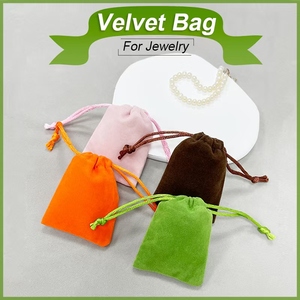 Bán buôn bao bì trang sức nhung túi dây rút túi quà tặng với logo tùy chỉnh - Product Image 2