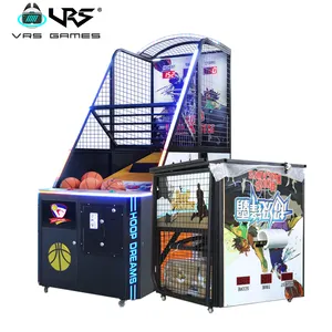 Mesin tembak basket jalan taman hiburan dioperasikan koin dalam ruangan mesin permainan Arcade basket Jalan