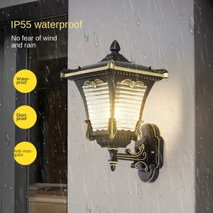 Lámpara LED solar, luz de pared impermeable para exteriores con linterna, decoración de jardín para patio, foco de paisaje solar - Product Image 4