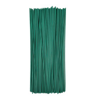 Batang Bunga Kawat Hijau No. 2 Cabang Bunga Buatan Fleksibel dan Tahan Lama 40cm 30cm Bahan Pembuatan Seni Berlapis Kulit