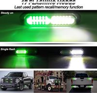 8 Piezas de Luces Estroboscópicas LED de 12V, Ultra Delgadas, de Montaje Superficial, Intermitentes, para Camiones, Automóviles, Baliza de Emergencia, Advertencia de Peligro