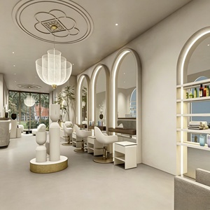 Aménagement Intérieur de Salon de Coiffure Personnalisé, Poste de Travail Complet pour Salon, Agencement de Présentation pour Salon de Manucure, Décoration et Rénovation de Magasin de Coiffure - Product Image 1