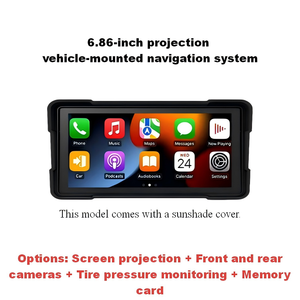 Écran d'affichage <span class=keywords><strong>moto</strong></span> sans fil Android Auto le mieux noté, <span class=keywords><strong>cam</strong></span>éra embarquée HD double objectif avec navigation GPS pour la sécurité de la <span class=keywords><strong>moto</strong></span> - Product Image 3