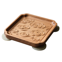 Plateau de service rond en bois de 18/23/25 cm, transparent, avec compartiments, pour servir des aliments, des collations, du petit-déjeuner, des fruits, petit plateau de service rond en bois