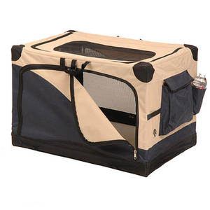 Caja de transporte de poliéster para mascotas con refuerzo de metal, caja de cartón con logotipo personalizado deportivo para perros, jaulas sólidas para mascotas, portadores y cremallera para casas - Product Image 1