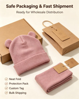 Gorro de Punto con Orejas de Oso para Niños Pequeños, Color Sólido, Suave y Elástico, Gorro de Invierno para Bebé