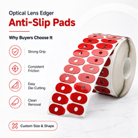 Tampons de blocage de lentilles en gros, hydrophobes, antidérapants, optiques, sans résidu, découpés pour le traitement des lentilles