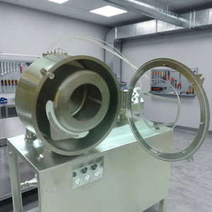 Machine de revêtement de comprimés personnalisable, fabriquée en Italie, 5-10L, en acier inoxydable, avec tambour perforé pour compléments alimentaires, facile à utiliser - Product Image 3
