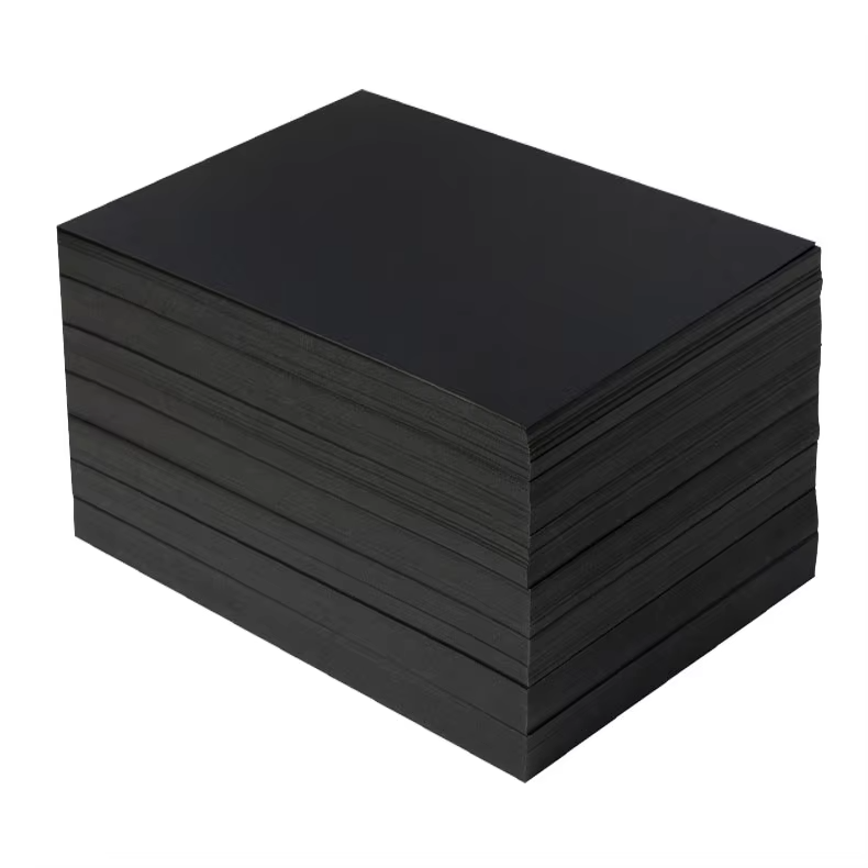 1-3mm Hard Stiffness Thick Cardboard Paper Wholesale Black Chipboard Sheets Coated Black Board