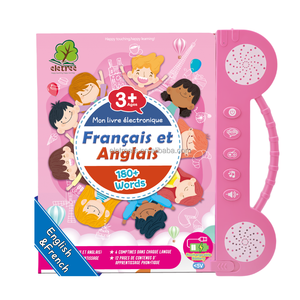 Jouets d'apprentissage du français pour tout-petits et bébés, jouet musical pour enfants, livre parlant électronique - Product Image 1
